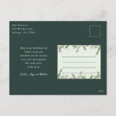 Cartes Pour Fêtes Annuelles Parties scintillant d'or Foliage de Noël (Dos)