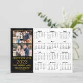 Cartes Pour Fêtes Annuelles parties scintillant d'or moderne 2023 Script 2 Cal (Debout devant)