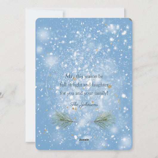 Cartes Pour Fêtes Annuelles Parties scintillant d'or Noël aux bougies (Dos)