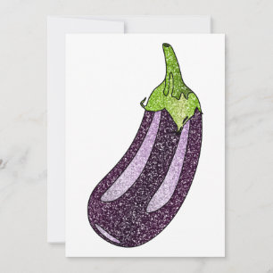 Cartes Pour Fêtes Annuelles Parties scintillant Eggplant