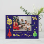 Cartes Pour Fêtes Annuelles Parties scintillant étincelante Arbre de Noël Joll (Debout devant)