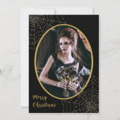 Cartes Pour Fêtes Annuelles Parties scintillant gothique Spider Web Joyeux Noë (Devant)