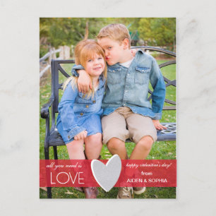 Cartes Pour Fêtes Annuelles Parties scintillant Love Valentine's Day Postcard