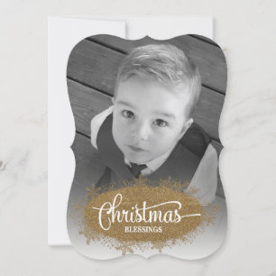 Cartes Pour Fêtes Annuelles Parties scintillant Noël Bénédictions photo person