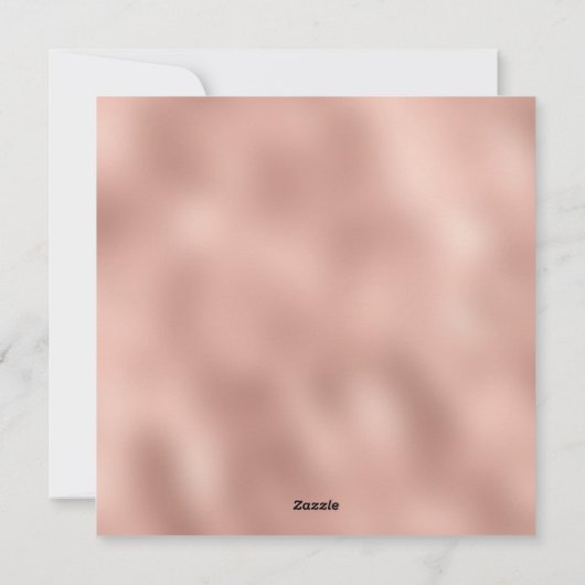 Cartes Pour Fêtes Annuelles Parties scintillant or Rose Glam (Dos)