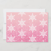 Cartes Pour Fêtes Annuelles Parties scintillant rose or Joyeux Noël Photo pers (Dos)