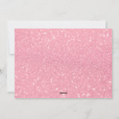 Cartes Pour Fêtes Annuelles Parties scintillant rose Père Noël moderne chic ca (Dos)