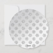 Cartes Pour Fêtes Annuelles Parties scintillant Satin Blanc Snowflakes, Cerf P (Dos)