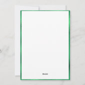 Cartes Pour Fêtes Annuelles Parties scintillant Verte et Or Photo Clover St. P (Dos)