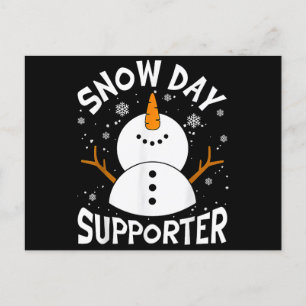 Cartes Pour Fêtes Annuelles Partisan de jour de neige flocon drôle Noël enseig