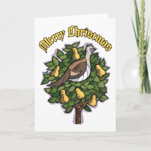 Cartes Pour Fêtes Annuelles Partridge dans un arbre à poires