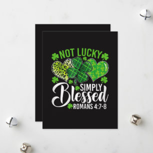 Cartes Pour Fêtes Annuelles Pas chanceux simplement bénis chrétiens