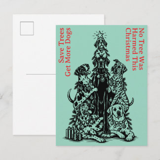 Cartes Pour Fêtes Annuelles Pas d'arbre blessé Grand Danois Noël