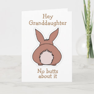 CARTES POUR FÊTES ANNUELLES PAS DE "BUTTS" À CE SUJET *GRANDDAUGHTER* EASTER