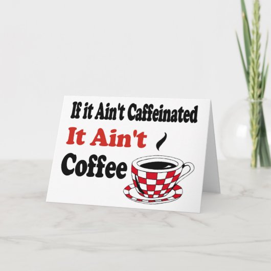 Cartes Pour Fêtes Annuelles Pas de café (Devant)