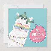 Cartes Pour Fêtes Annuelles Pas de lama dramatique (Devant)