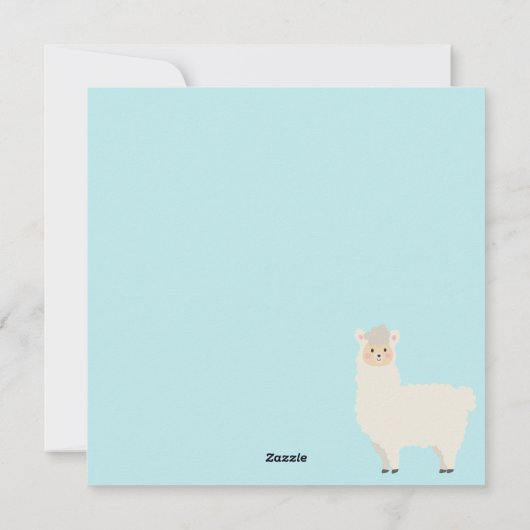 Cartes Pour Fêtes Annuelles Pas de lama dramatique (Dos)