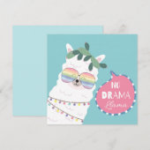 Cartes Pour Fêtes Annuelles Pas de lama drame (Devant / Derrière)