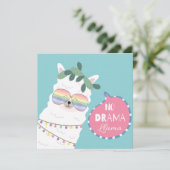 Cartes Pour Fêtes Annuelles Pas de lama drame (Debout devant)