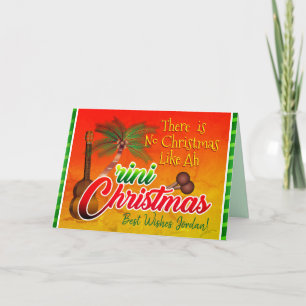 Cartes Pour Fêtes Annuelles Pas de Noël comme ah Trini Noël (Votre Nom)