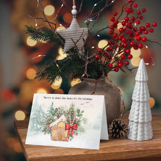 Cartes Pour Fêtes Annuelles Pas de place comme chez soi | Maison de pain d'épi