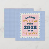 Cartes Pour Fêtes Annuelles Pas de résolution cette année (Devant / Derrière)