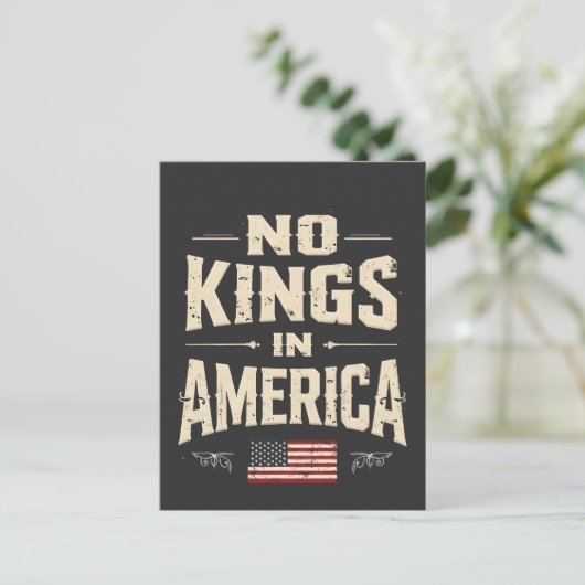 Cartes Pour Fêtes Annuelles Pas de rois en Amérique Trump Humour politique (Debout devant)