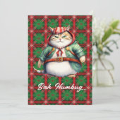 Cartes Pour Fêtes Annuelles Pas joyeux. Pas lumineux. Juste un chat. — Drôle (Debout devant)