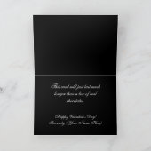 Cartes Pour Fêtes Annuelles Pas trop de chocolat, Valentine (Intérieur)