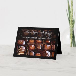 Cartes Pour Fêtes Annuelles Pas trop de chocolat, Valentine