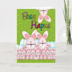 Cartes Pour Fêtes Annuelles Pasg Hapus Langue galloise Bonne Pâques Salutation
