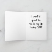 CARTES POUR FÊTES ANNUELLES PASSER LE RESTE DE MA VIE À ****T'ADIMER**** (Intérieur)