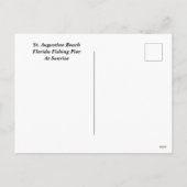 Cartes Pour Fêtes Annuelles Passerelle de pêche St Augustine Beach (Dos)