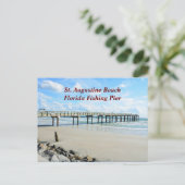 Cartes Pour Fêtes Annuelles Passerelle de pêche St Augustine Beach (Debout devant)