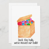Cartes Pour Fêtes Annuelles Passez les couloirs, nous avons bougé nos couilles (Devant / Derrière)