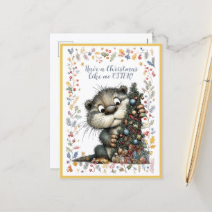 Cartes Pour Fêtes Annuelles Passez un Noël comme aucune LOUTRE !