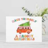 Cartes Pour Fêtes Annuelles Passez un Noël Groovy (Debout devant)