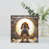 Cartes Pour Fêtes Annuelles Past hound dog - Pâques (Debout devant)