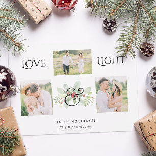 Cartes Pour Fêtes Annuelles Pastel Aquarelle Noël Floral 3 photos