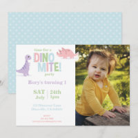 Pastel Baby Dinosaur Enfants Photo Anniversaire
