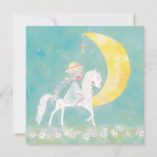 Cartes Pour Fêtes Annuelles Pastel Celestial Pony and Crescent Moon (Devant)