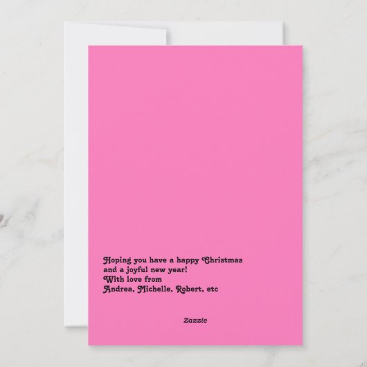 Cartes Pour Fêtes Annuelles Pastel Dream Funny Retro Animaux de Noël Photo (Dos)