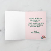 Cartes Pour Fêtes Annuelles Pastel Embroidered Bunny Easter personalized Card (Intérieur)