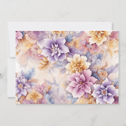 Cartes Pour Fêtes Annuelles Pastel Floral Card Pack x 10 (Devant)