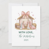 Cartes Pour Fêtes Annuelles Pastel Nativity Christmas (Devant)