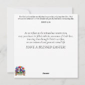 Cartes Pour Fêtes Annuelles Pastel Vitrail Bunny Chases Papillon Pâques (Dos)