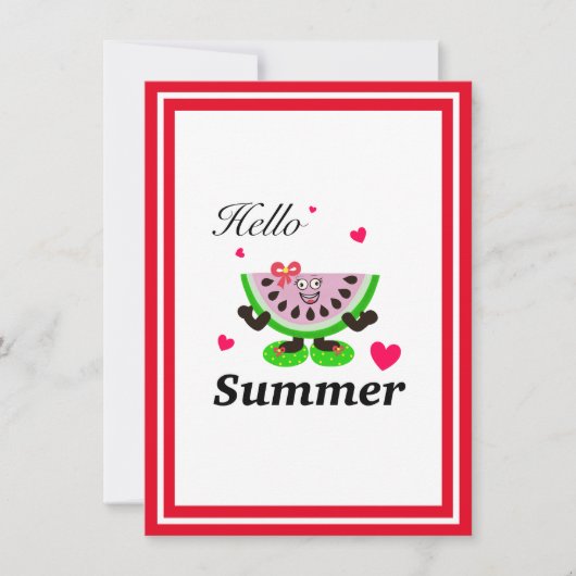 Cartes Pour Fêtes Annuelles Pastèque drôle (Devant)