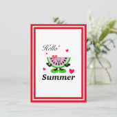 Cartes Pour Fêtes Annuelles Pastèque drôle (Debout devant)