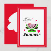 Cartes Pour Fêtes Annuelles Pastèque drôle (Devant / Derrière)