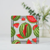 Cartes Pour Fêtes Annuelles Pastèque Palestine - Slice (Debout devant)